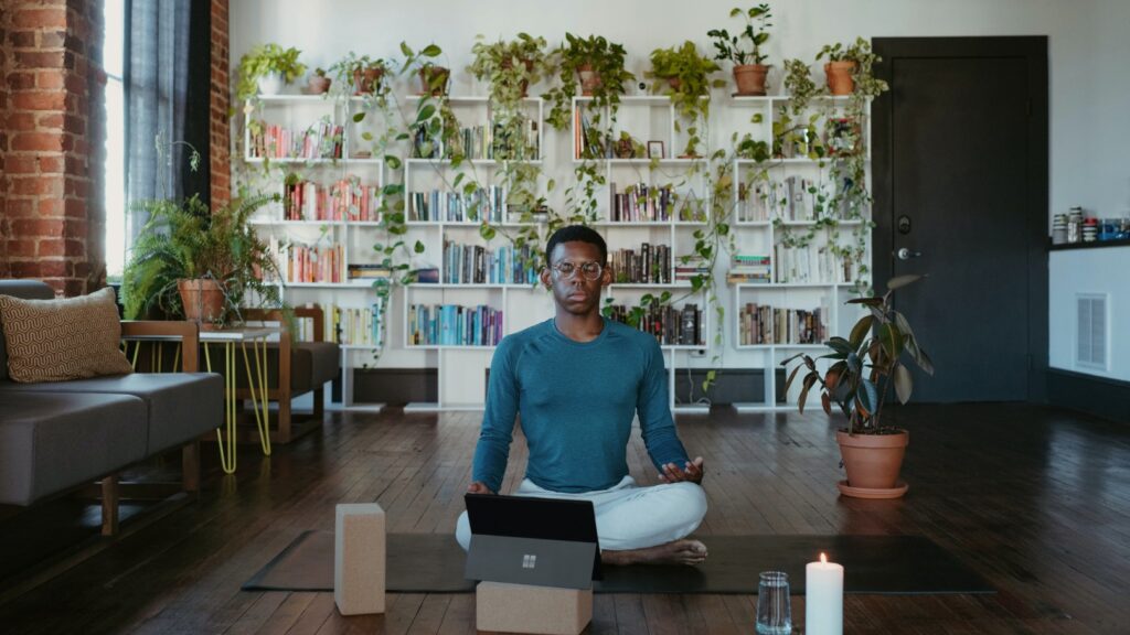 meditation in welness room